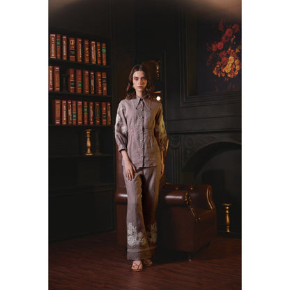 Label Deepika Nagpal Mauve Mila Co-Ord (Set of 2)