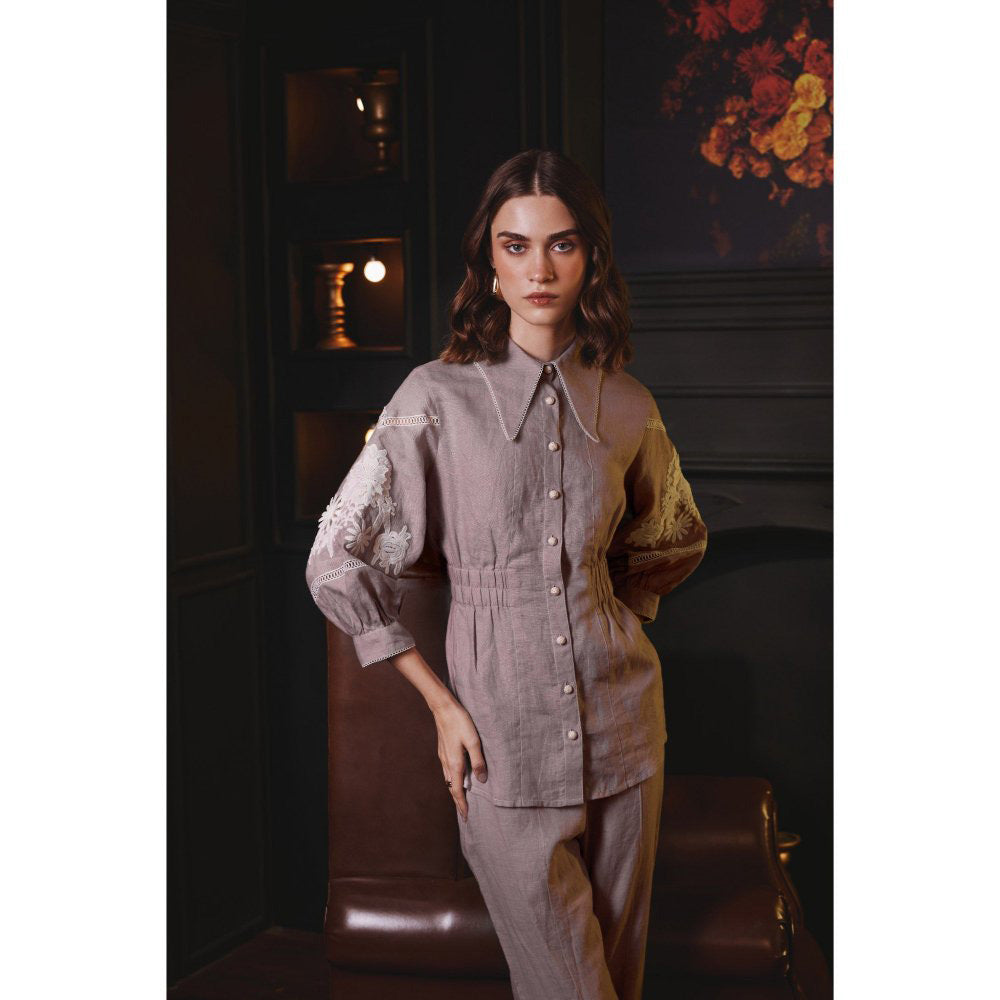 Label Deepika Nagpal Mauve Mila Co-Ord (Set of 2)