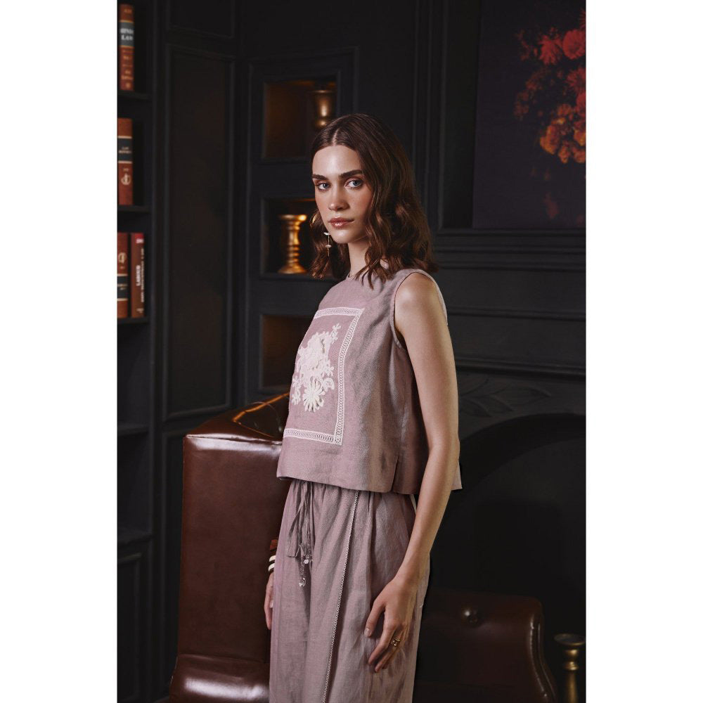 Label Deepika Nagpal Mauve Stacy Co-Ord (Set of 2)