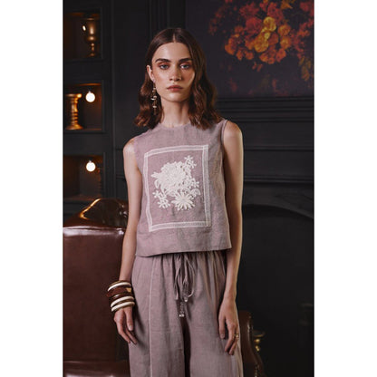 Label Deepika Nagpal Mauve Stacy Co-Ord (Set of 2)