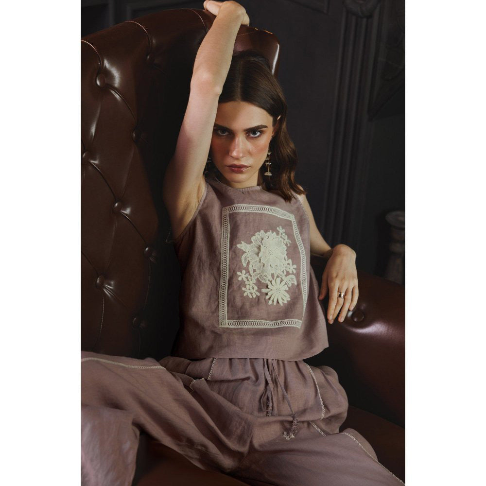 Label Deepika Nagpal Mauve Stacy Co-Ord (Set of 2)