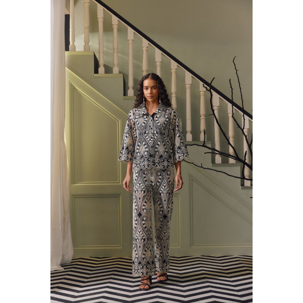 Label Deepika Nagpal Blue Juju Co-Ord (Set of 3)