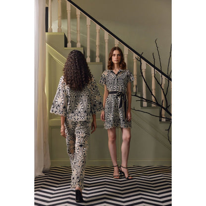 Label Deepika Nagpal Blue Juju Co-Ord (Set of 3)