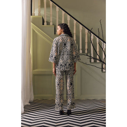 Label Deepika Nagpal Black Jen Co-Ord (Set of 3)