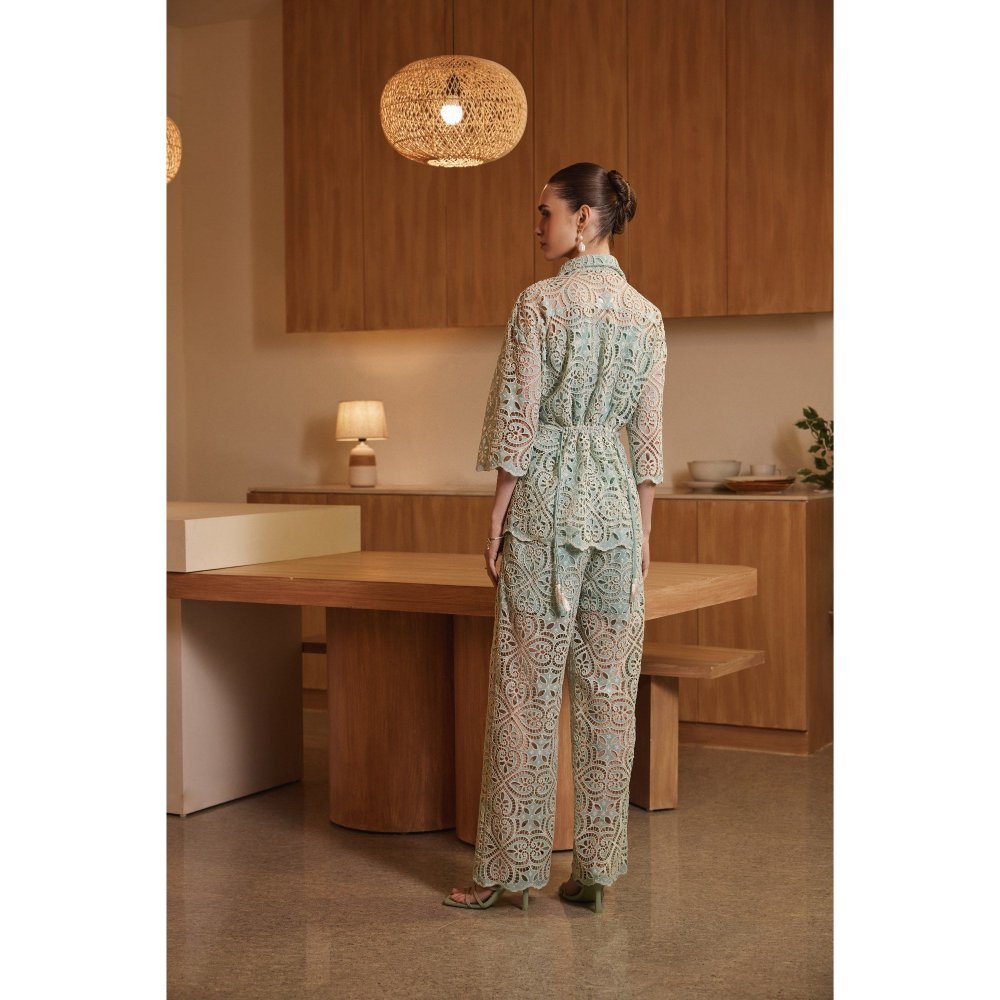 Label Deepika Nagpal Green Serena Co-Ord (Set of 3)