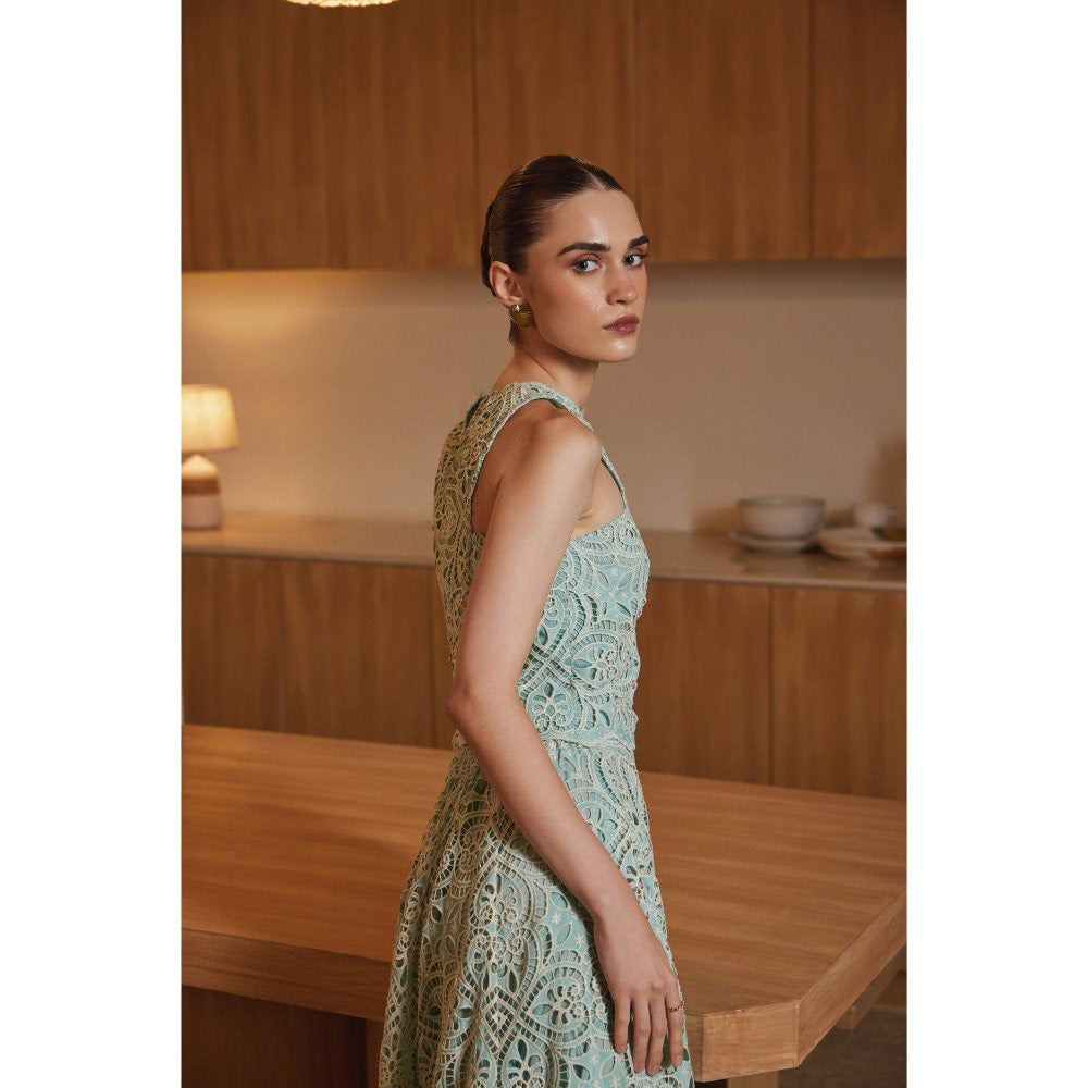 Label Deepika Nagpal Green Alena Co-Ord (Set of 2)