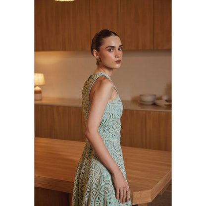 Label Deepika Nagpal Green Alena Co-Ord (Set of 2)