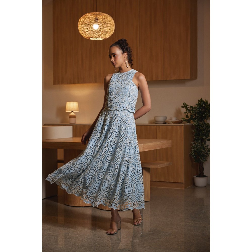 Label Deepika Nagpal Blue Alena Co-Ord (Set of 2)