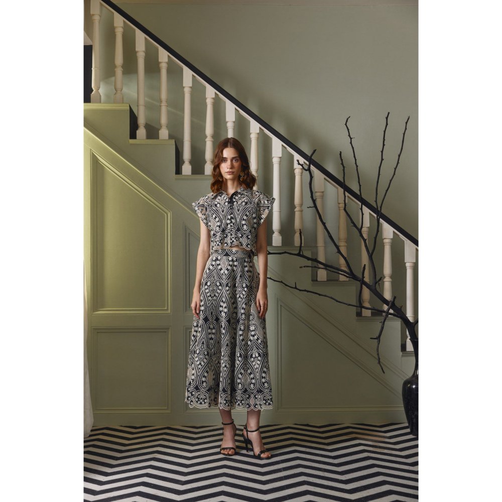 Label Deepika Nagpal Black Nina Co-Ord (Set of 2)