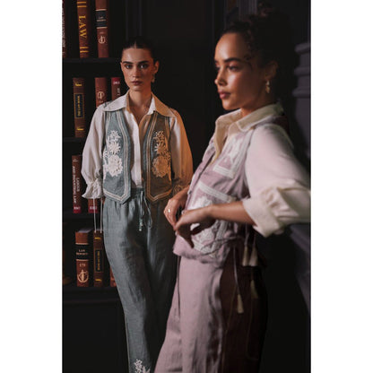 Label Deepika Nagpal Mauve Genie Co-Ord (Set of 3)