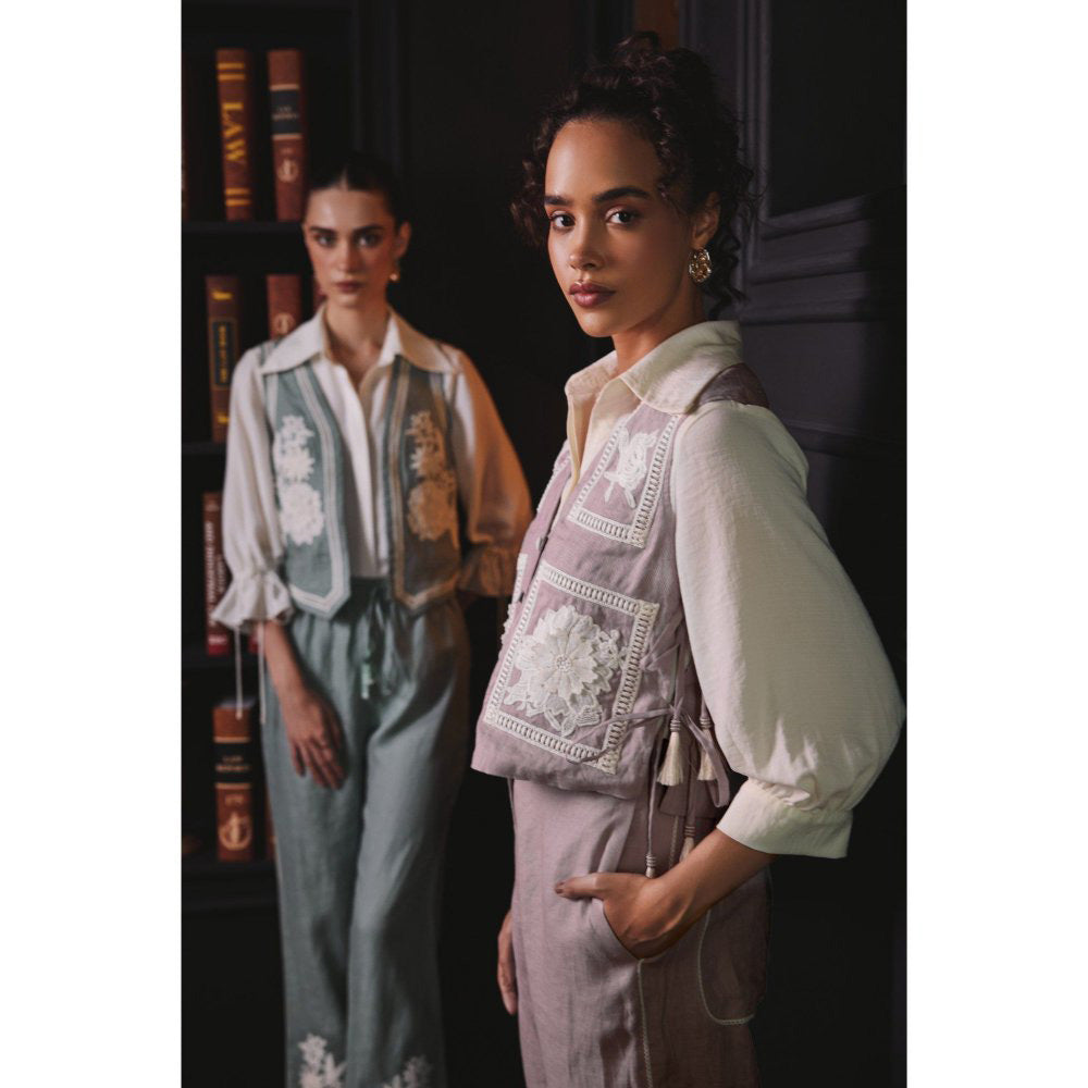 Label Deepika Nagpal Mauve Genie Co-Ord (Set of 3)