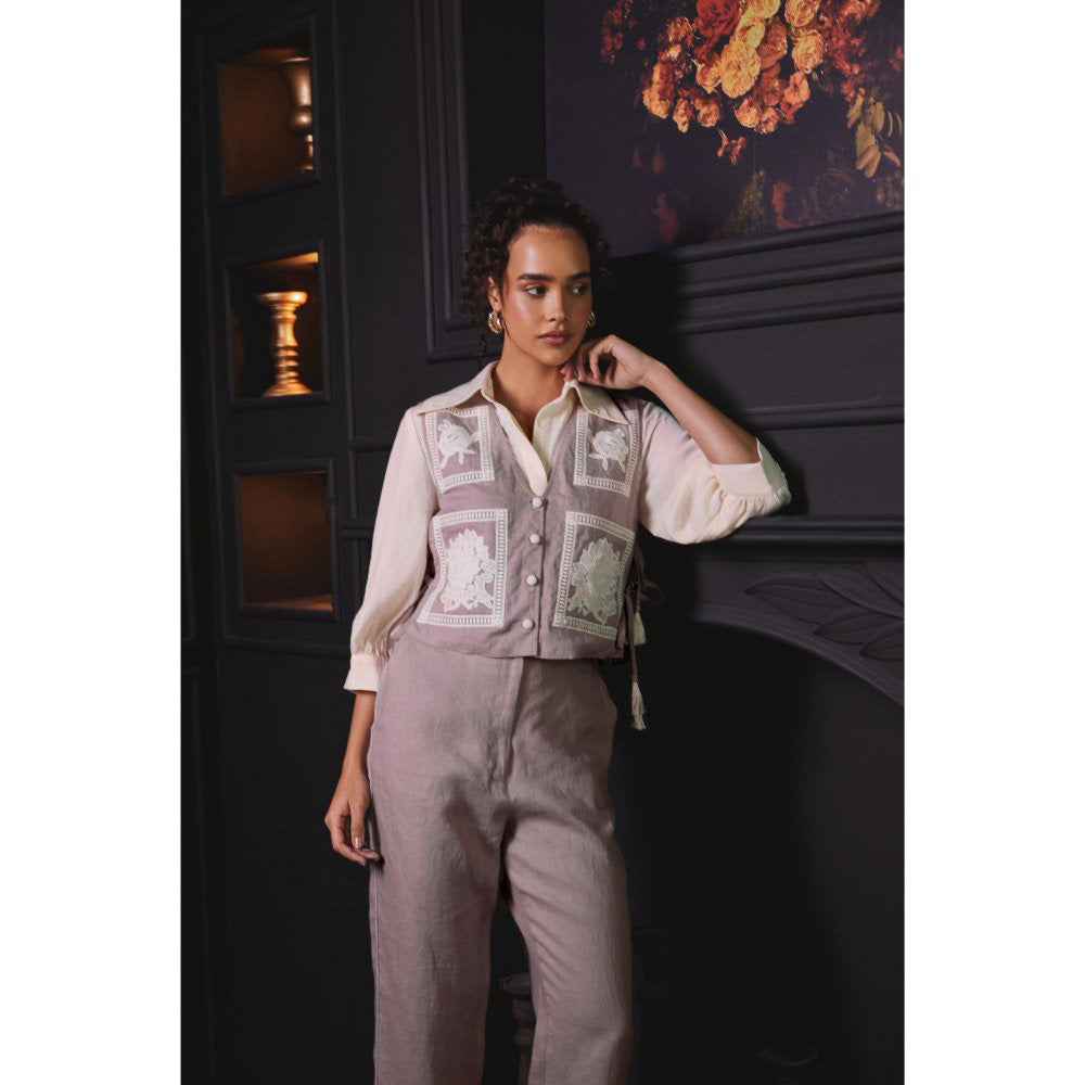 Label Deepika Nagpal Mauve Genie Co-Ord (Set of 3)