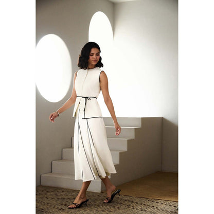 Label Deepika Nagpal Ivory Loretta Co-Ord (Set of 3)