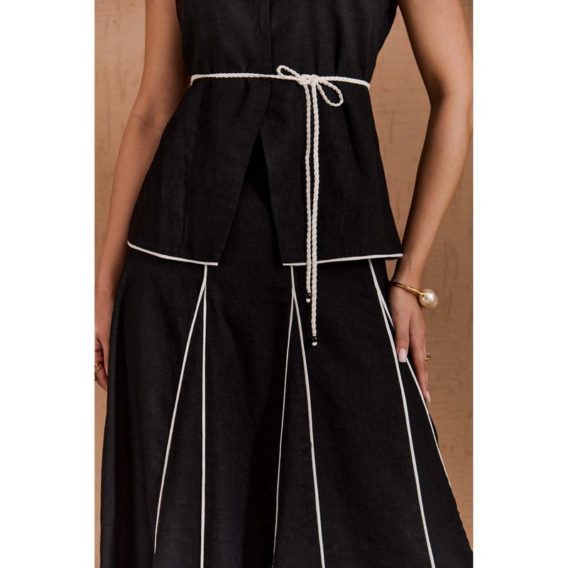 Label Deepika Nagpal Black Loretta Co-Ord (Set of 3)