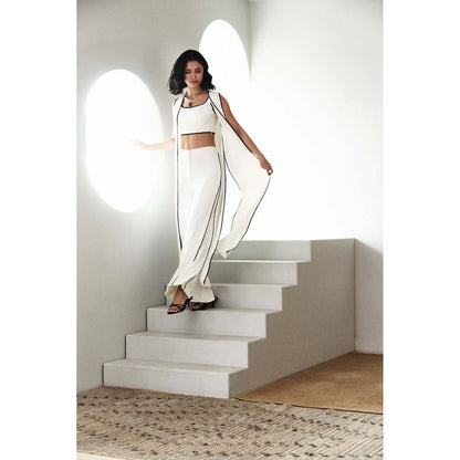 Label Deepika Nagpal Ivory Arya Co-Ord (Set of 3)
