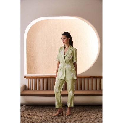 Label Deepika Nagpal Green Erika Co-Ord (Set of 2)