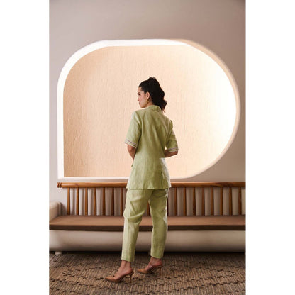 Label Deepika Nagpal Green Erika Co-Ord (Set of 2)