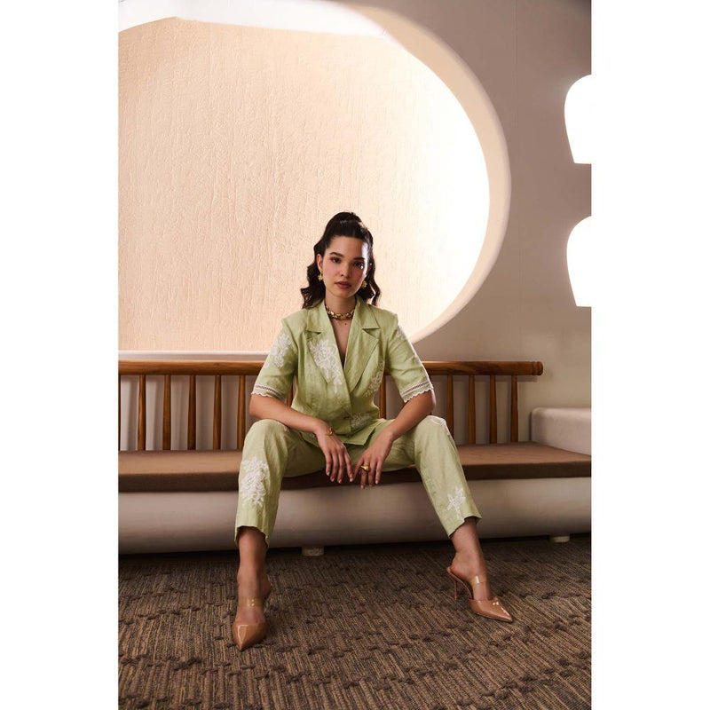 Label Deepika Nagpal Green Erika Co-Ord (Set of 2)