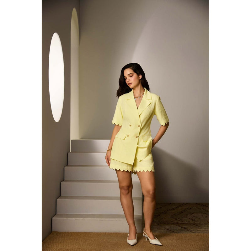 Label Deepika Nagpal Yellow Tess Co-Ord (Set of 2)