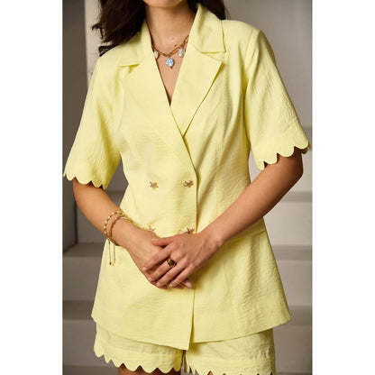 Label Deepika Nagpal Yellow Tess Co-Ord (Set of 2)