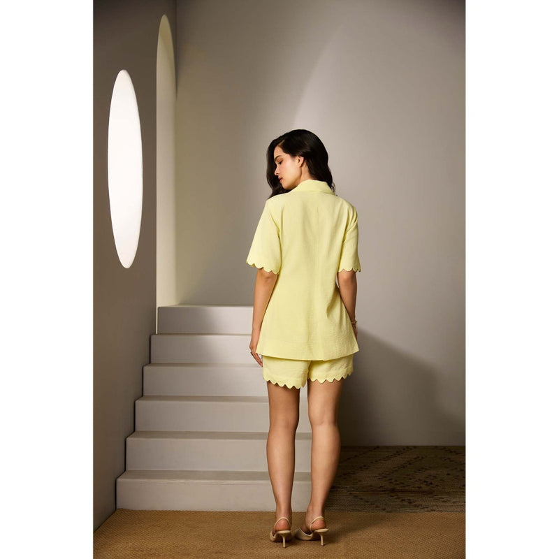 Label Deepika Nagpal Yellow Tess Co-Ord (Set of 2)