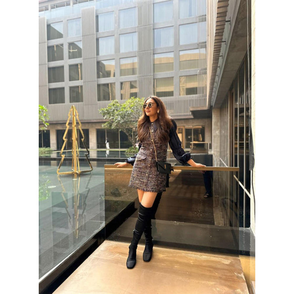 Label Deepika Nagpal Deepika Nagpal In Maria Blue Mini Dress