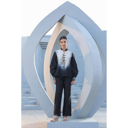 Label Niti Bothra Black Mystic Knot Tie-Up Co-Ord (Set of 2)