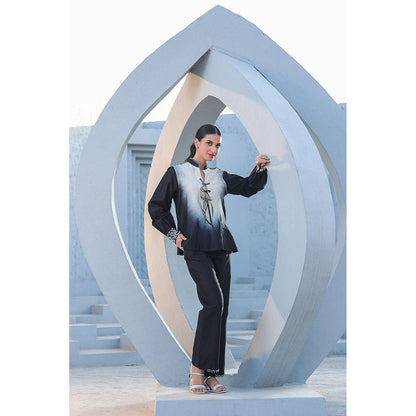 Label Niti Bothra Black Mystic Knot Tie-Up Co-Ord (Set of 2)