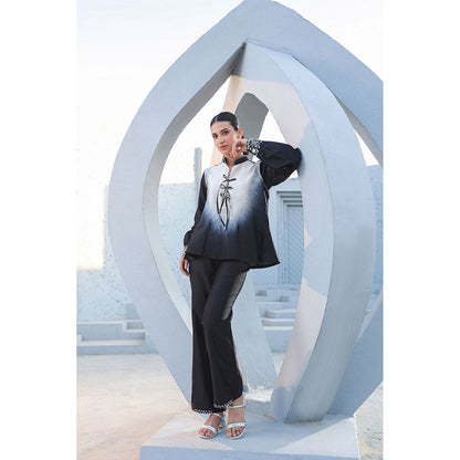 Label Niti Bothra Black Mystic Knot Tie-Up Co-Ord (Set of 2)