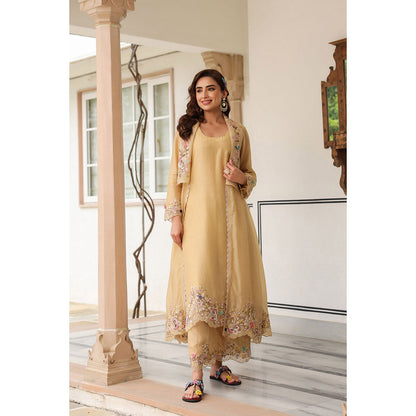 Label Niti Bothra Gulzar Heavy Jacket with Kurta and Pant (Set of 3)