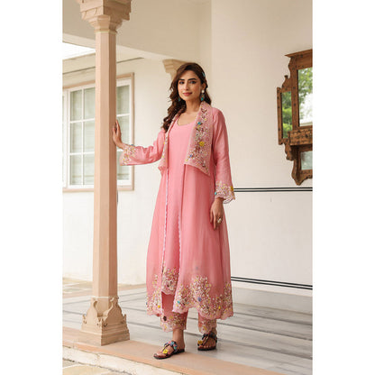 Label Niti Bothra Gulzar Heavy Jacket with Kurta and Pant (Set of 3)