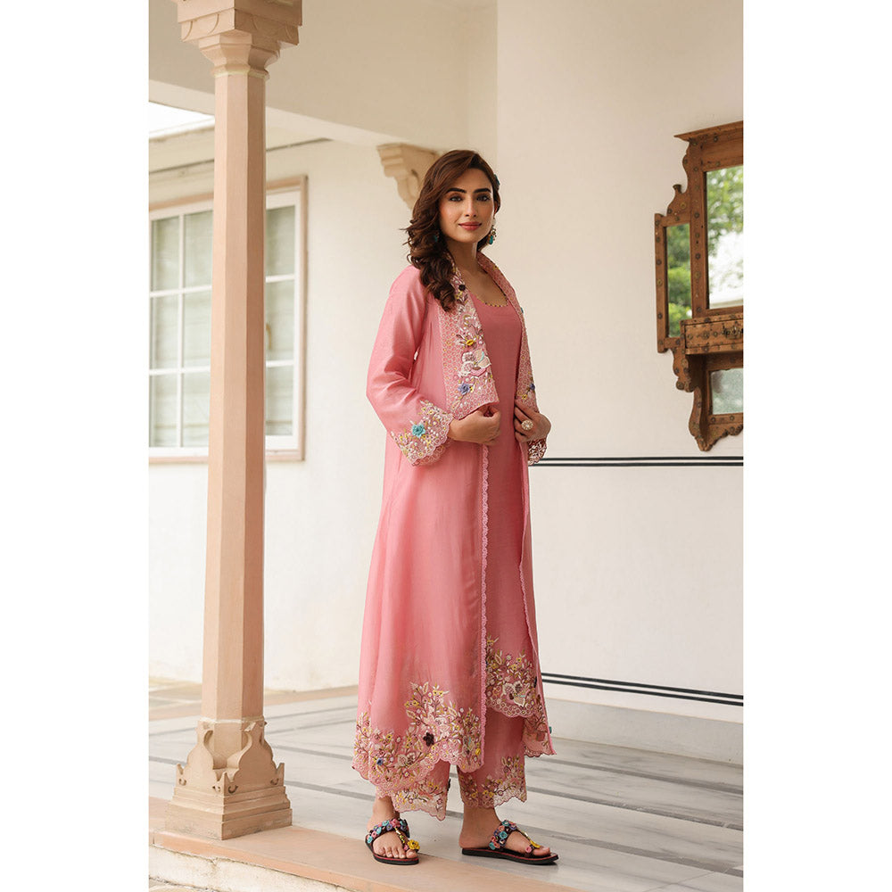 Label Niti Bothra Gulzar Heavy Jacket with Kurta and Pant (Set of 3)