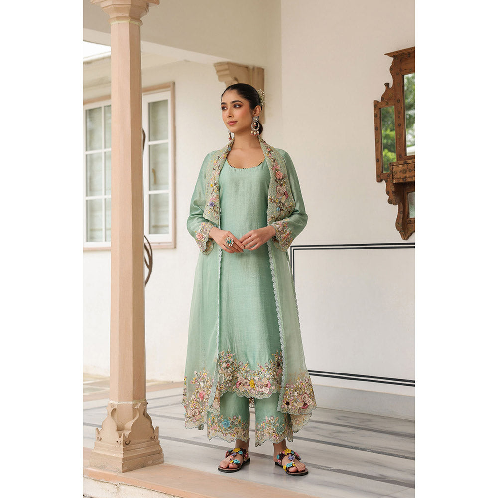 Label Niti Bothra Gulzar Heavy Jacket with Kurta and Pant (Set of 3)