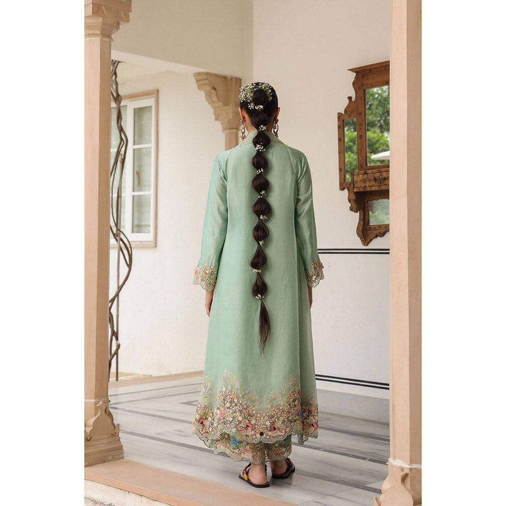 Label Niti Bothra Gulzar Heavy Jacket with Kurta and Pant (Set of 3)