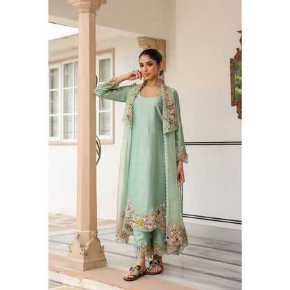 Label Niti Bothra Gulzar Heavy Jacket with Kurta and Pant (Set of 3)