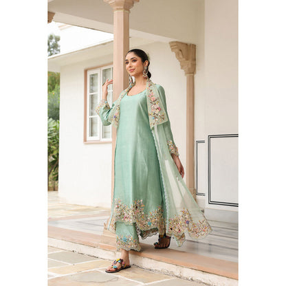 Label Niti Bothra Gulzar Heavy Jacket with Kurta and Pant (Set of 3)