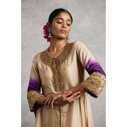 Label Niti Bothra Ivory Ombre Heavy Pitta Anarkali with Palazzo