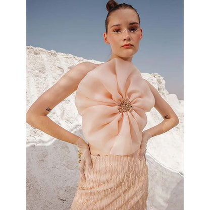 Label Iris Blush Pink Floral Crop Top