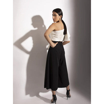 Label Iris Black Flared Culottes
