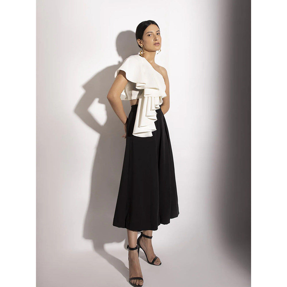 Label Iris Black Flared Culottes