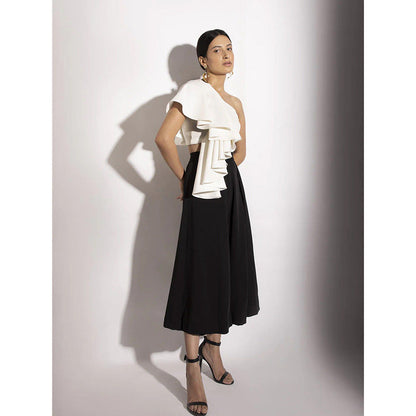 Label Iris Black Flared Culottes