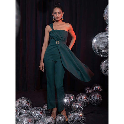 Label Iris Emerald Green Draped Co-Ord (Set of 3)