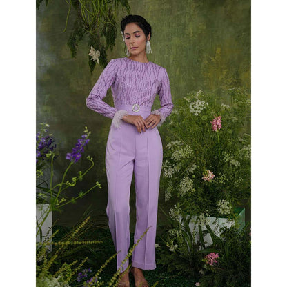 Label Iris Lavender Sequin Jumpsuit