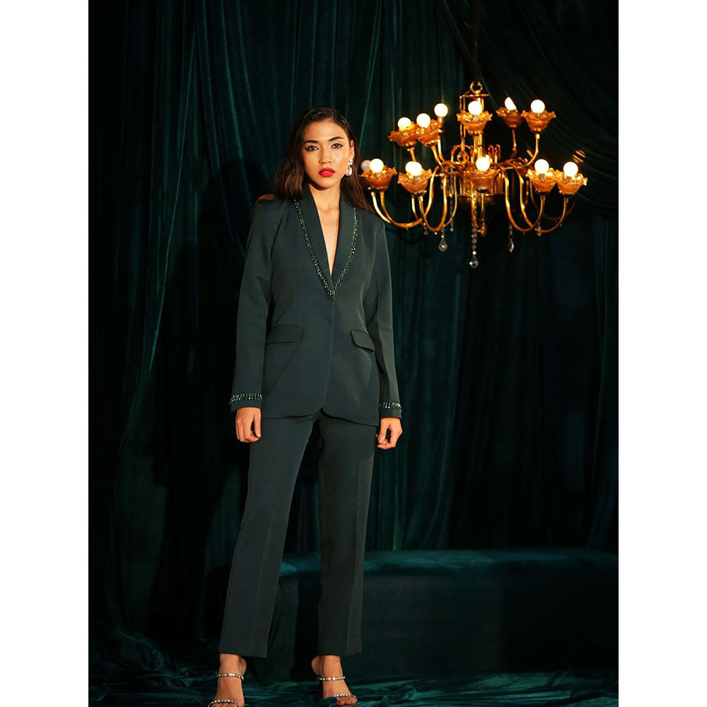 Label Iris Black Emerald Beaded Co-Ord (Set of 2)