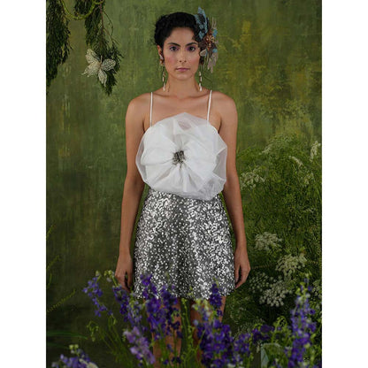 Label Iris Ivory Flower Top & Sequins Skirt (Set of 2)