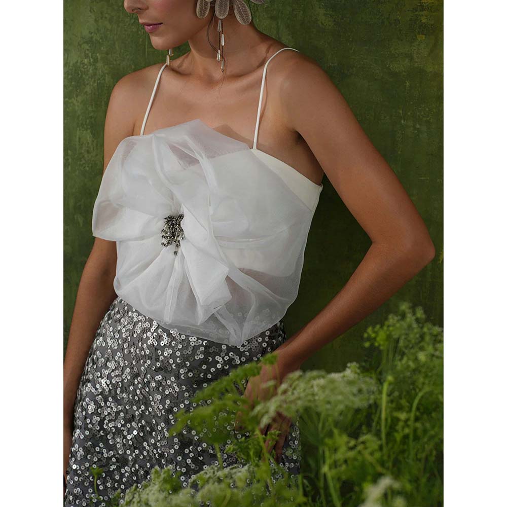 Label Iris Ivory Flower Top & Sequins Skirt (Set of 2)