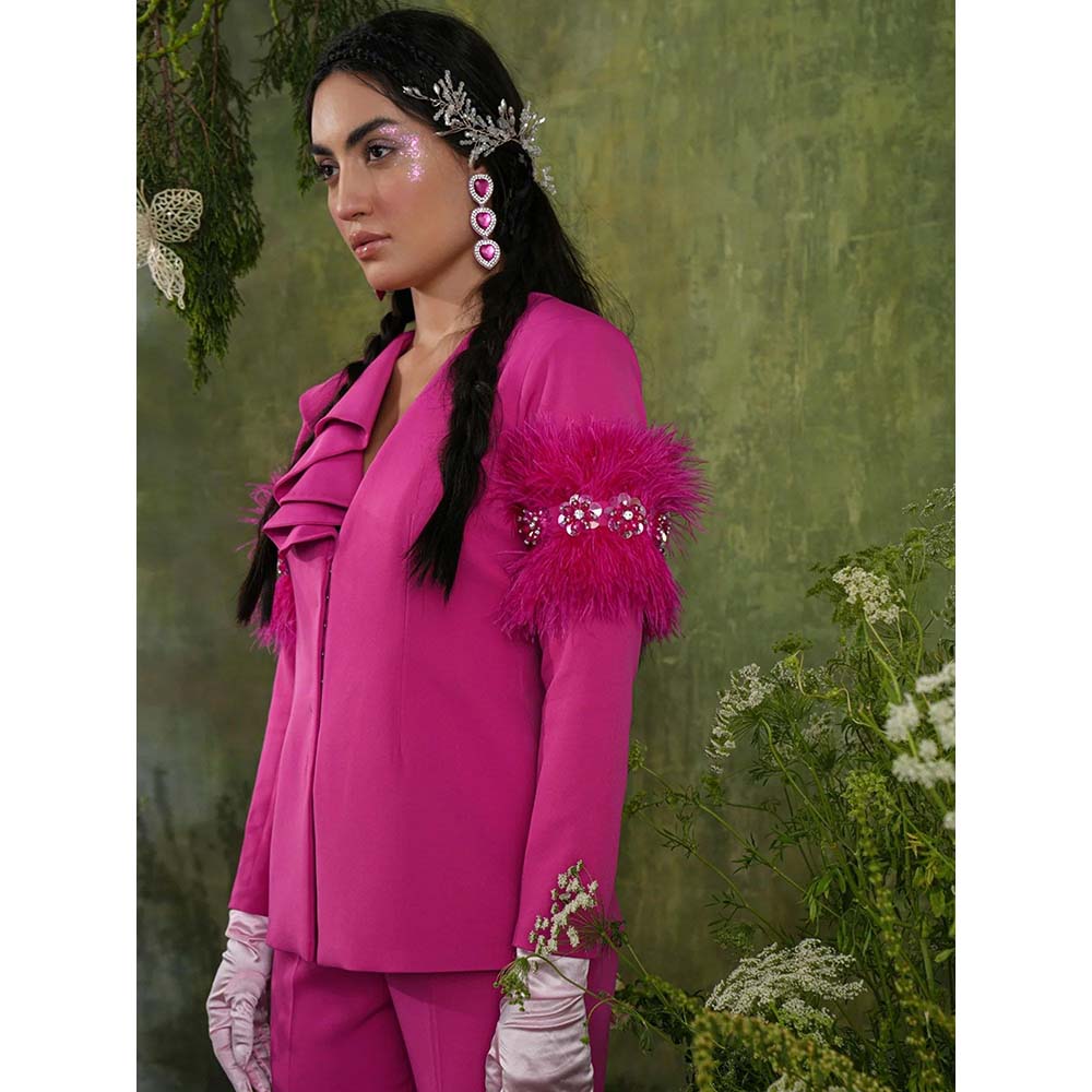 Label Iris Fuchsia Pink Feather Co-Ord (Set of 2)