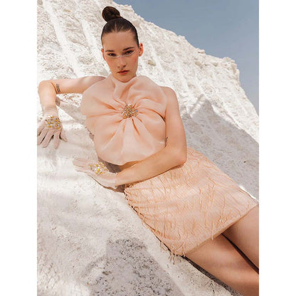 Label Iris Blush Pink Sequin Mini Skirt