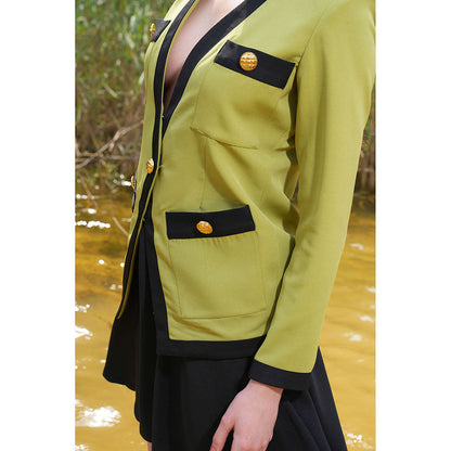 Label Iris Olive Jacket And Skirt (Set of 2)