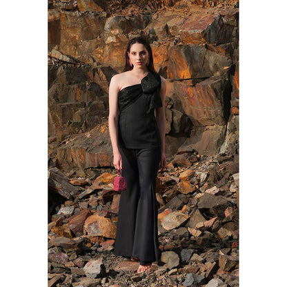 Label Iris Black Sequin Bow Co-Ord (Set of 2)